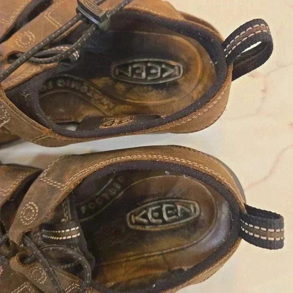 Keen Daytona Mens Leather Waterproof Open Toe Hiking Sandals Brown Size 12 - Picture 6 of 10